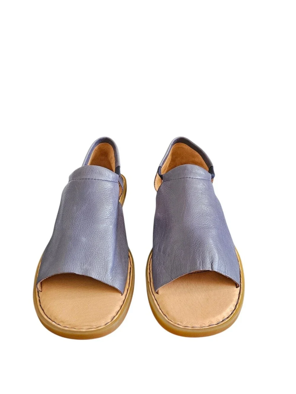 Born Cove Modern  Women's Blue Leather Sandals Size 9